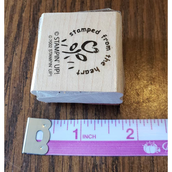 Stampin Up Tulip Stamping From the Heart Phrase Wood Mounted Rubber Stamp - Picture 3 of 8